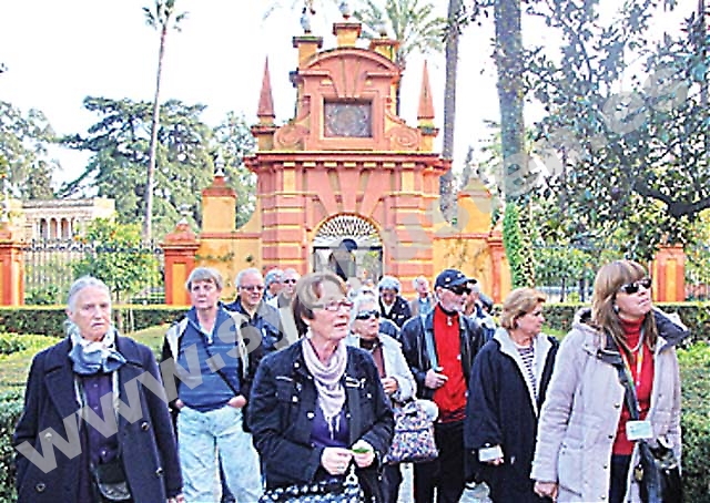 Magdalena Thomell guidade Club Nórdicos medlemmar i Sevilla. Foto: Ulla Hansson